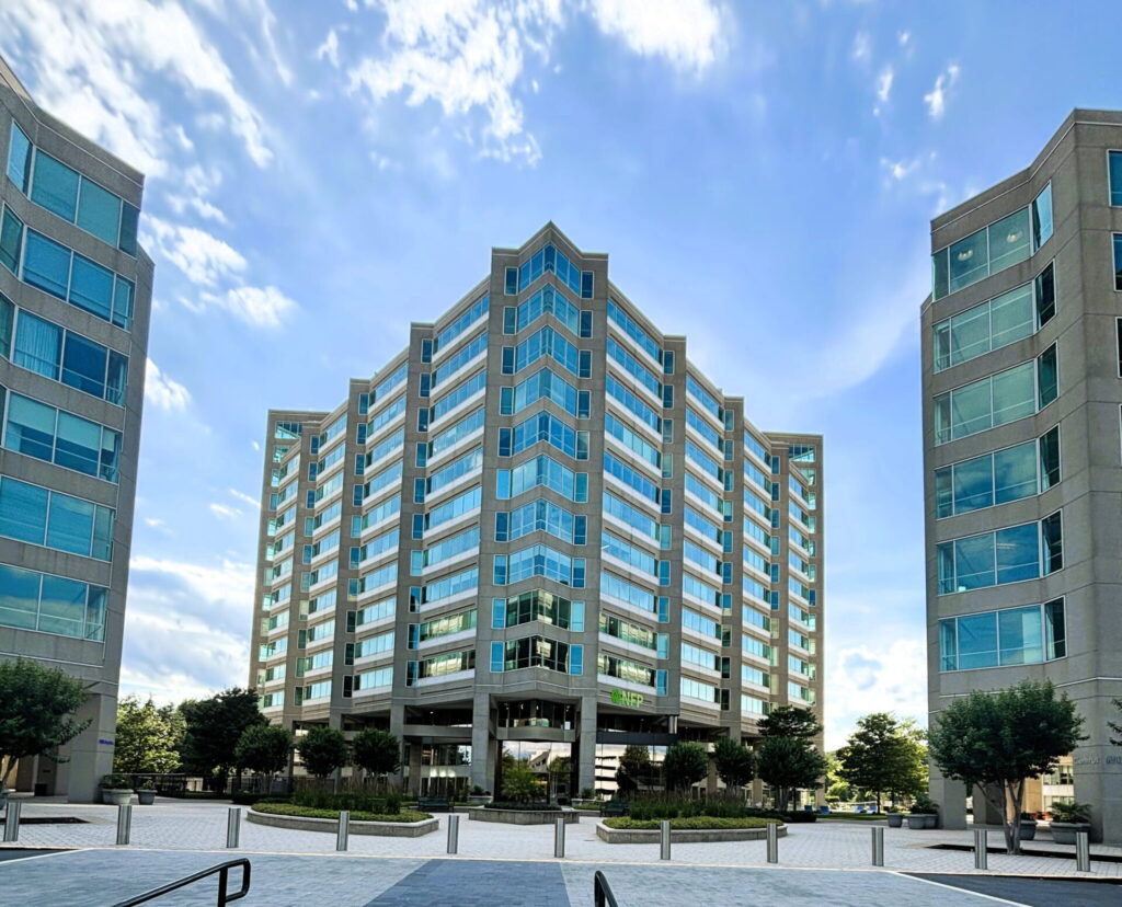 Class A office tower at 6903 Rockledge Drive, Bethesda, MD, where Pioneer Office Suites is located