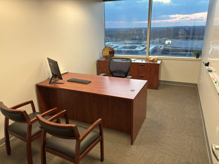 Private day office available by the hour at Pioneer Office Suites, Bethesda